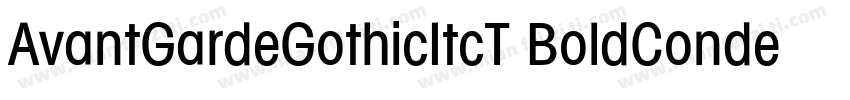 AvantGardeGothicItcT BoldCondensed字体转换